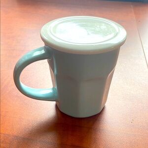 Ceramic Baby Blue Mug with White Lid